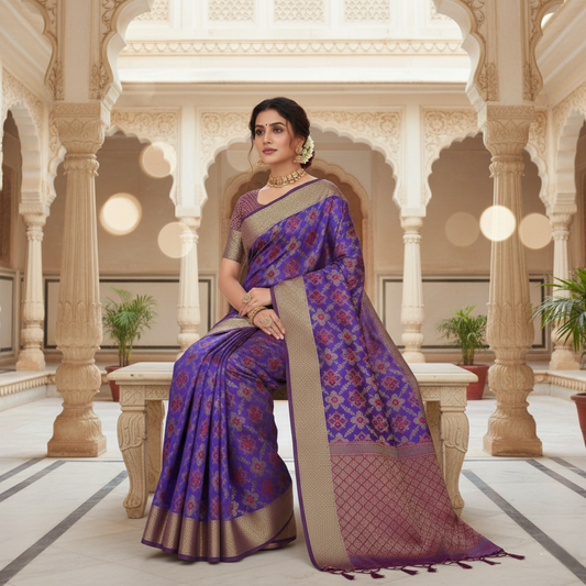 Royal Blue Kanjivaram Silk Saree