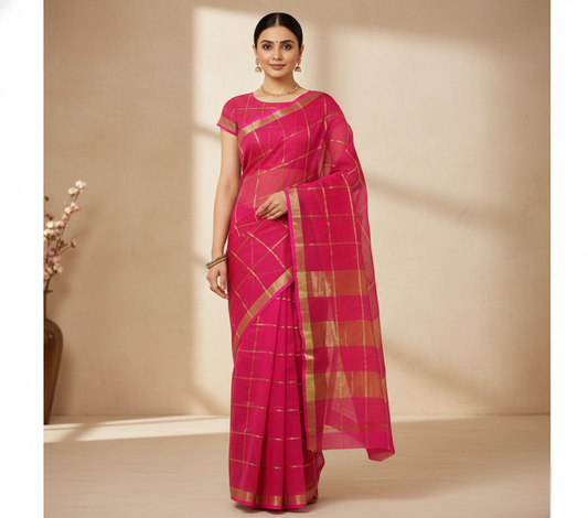 Rani Kota Doria Cotton Saree