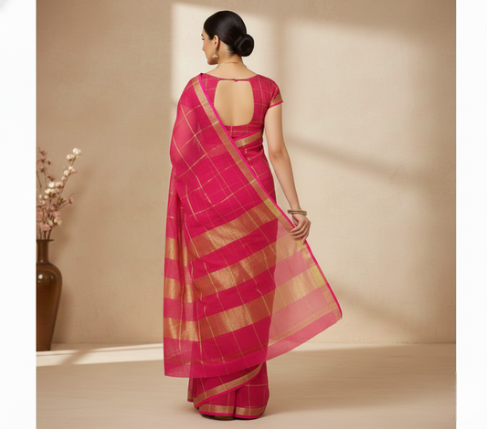 Rani Kota Doria Cotton Saree