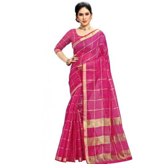 Rani Kota Doria Cotton Checked Saree