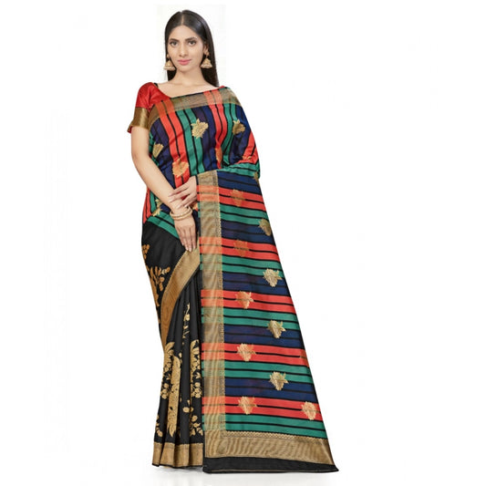 Black Banarasi Silk Saree