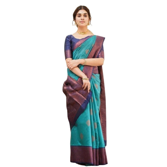 Rama Silk Printed Saree