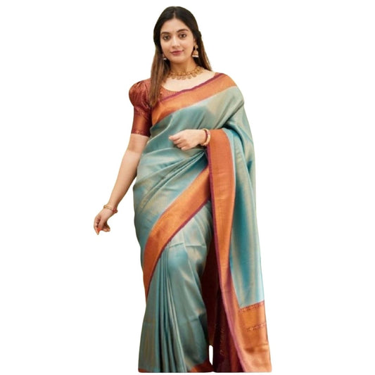 Rama Silk Printed Saree