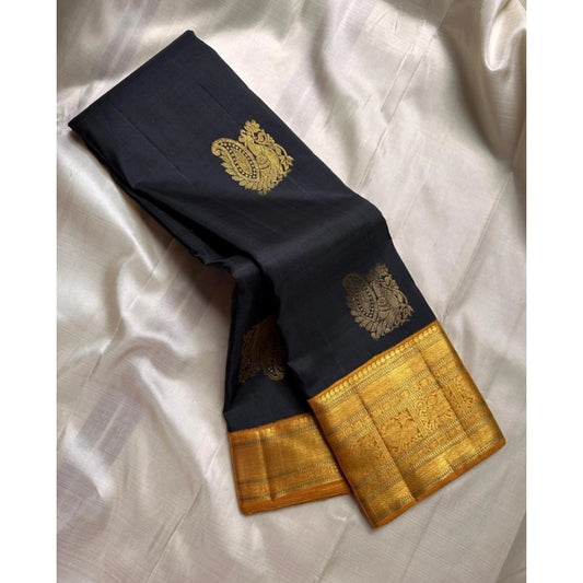 Black Silk Printed Saree