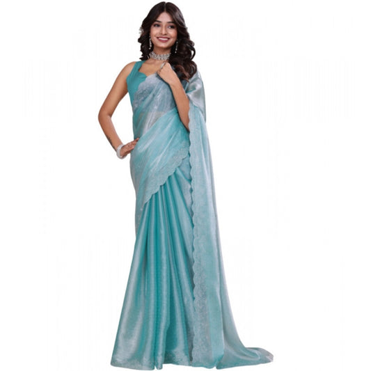 Light Blue Jimmy Choo Bollywood Saree
