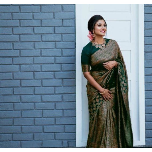 Green Litchi Silk Saree