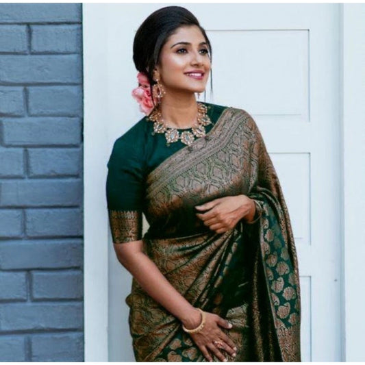 Green Litchi Silk Saree