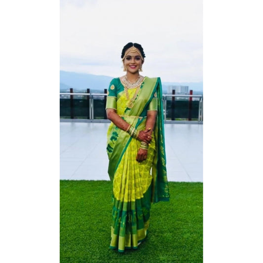Light Green Litchi Silk Saree