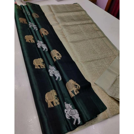 Green Litchi Silk Saree