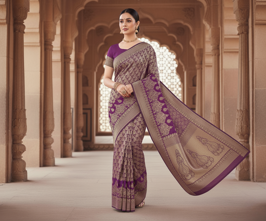 Jamli Jacquard Silk Kanjivaram Saree