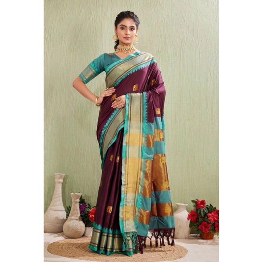 Purple Silk Saree