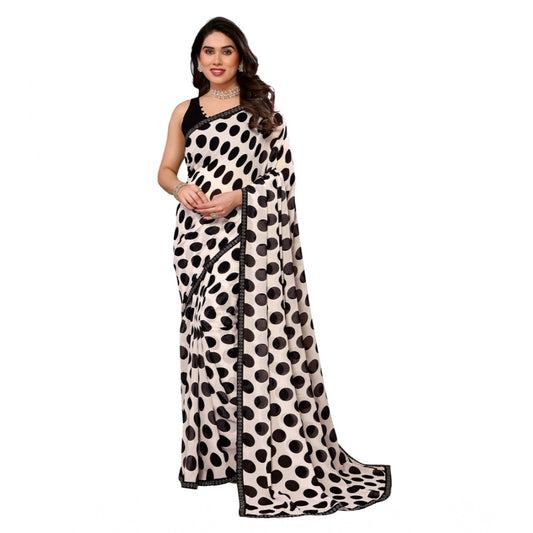 Black Georgette Printed Saree