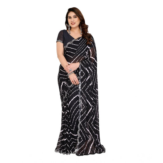 Black Georgette Saree