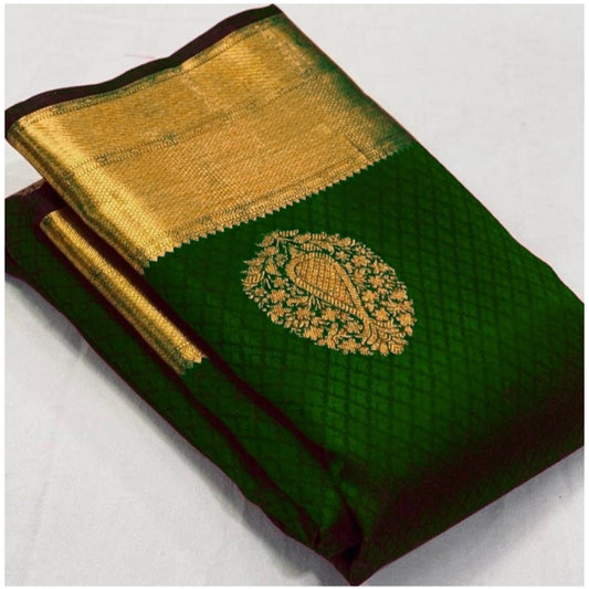Green Lichi Silk Saree