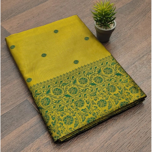 Green Lichi Silk Saree