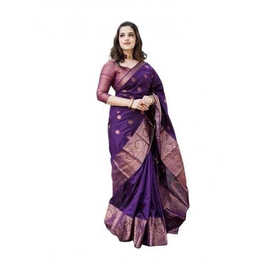 Blue Lichi Silk Saree