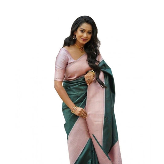 Green Lichi Silk Saree