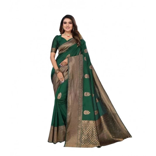 Green Lichi Silk Saree
