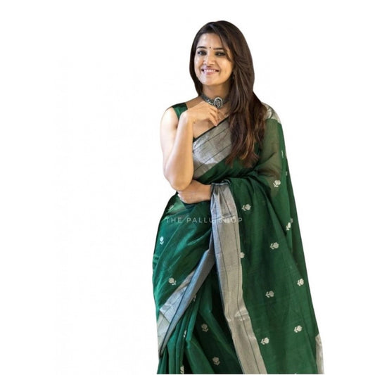 Green Lichi Silk Saree