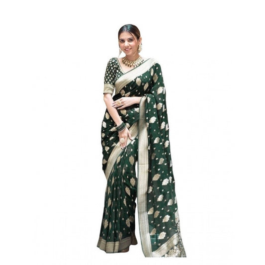 Green Lichi Silk Saree