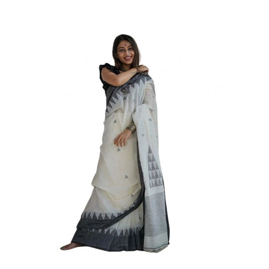 White Black Lilan Saree