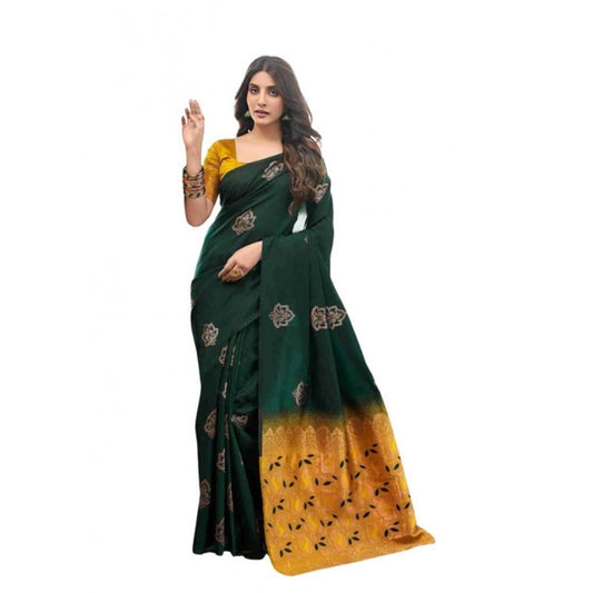 Green Lichi Silk Saree
