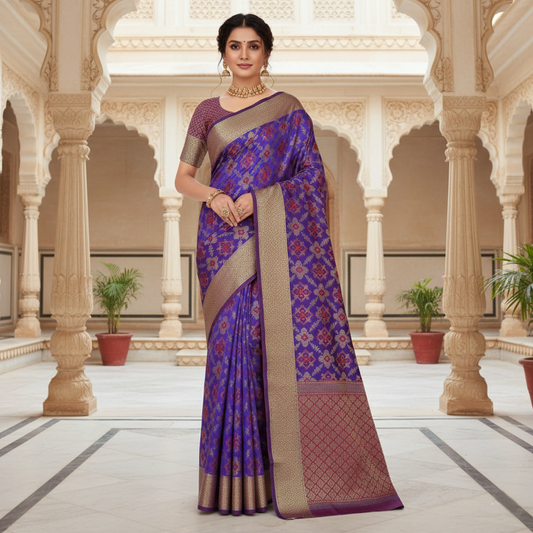 Royal Blue Kanjivaram Silk Saree