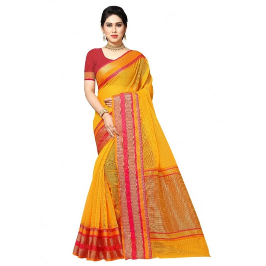 Gold Kota Doria Cotton Border Saree