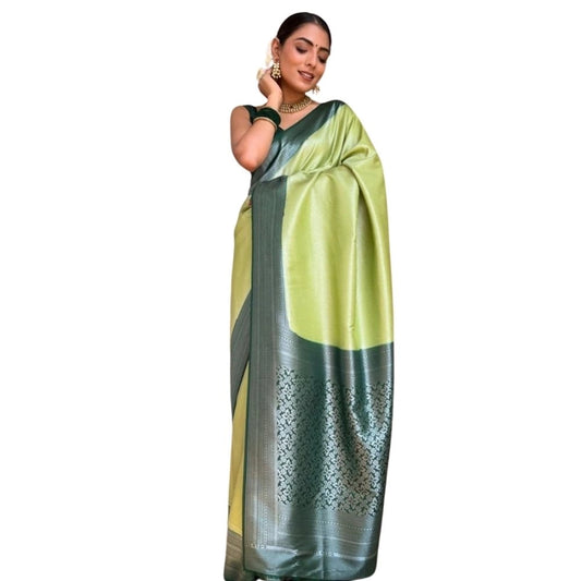 Sea Green Silk Printed Saree