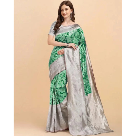 Green Lichi Silk Saree