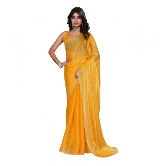 Mustard Jimmy Choo Bollywood Saree