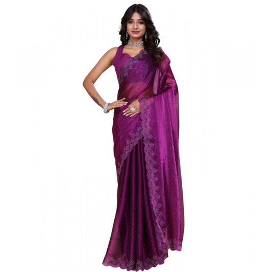 Purple Tissue Silk Bollywood Saree