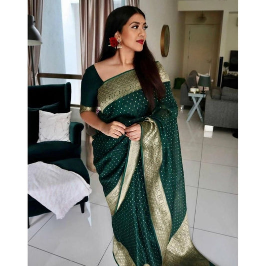 Green Litchi Silk Saree