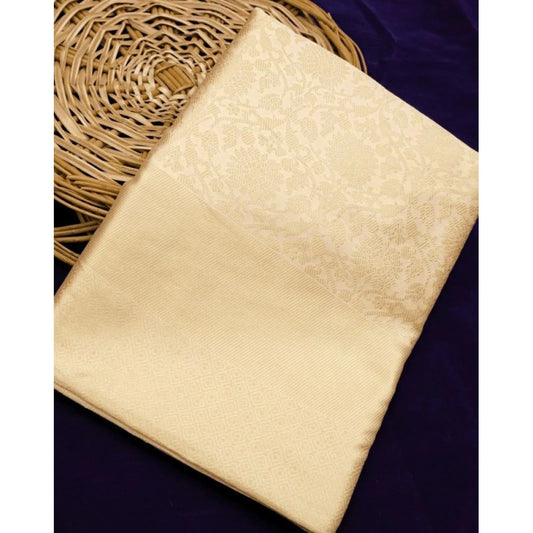 Gold Litchi Silk Saree
