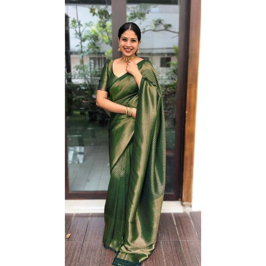 Green Litchi Silk Saree