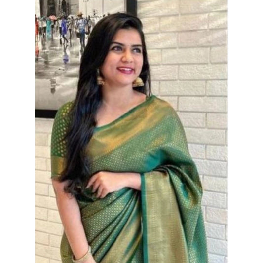 Green Litchi Silk Saree