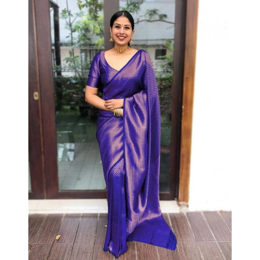 Purple Litchi Silk Saree
