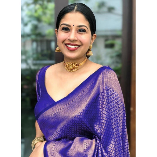 Purple Litchi Silk Saree