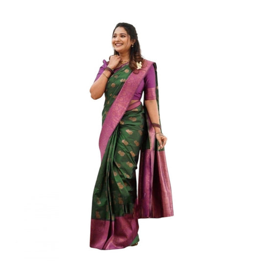Green Litchi Silk Saree