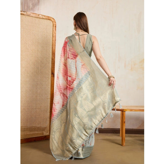 Cream Viscose Saree