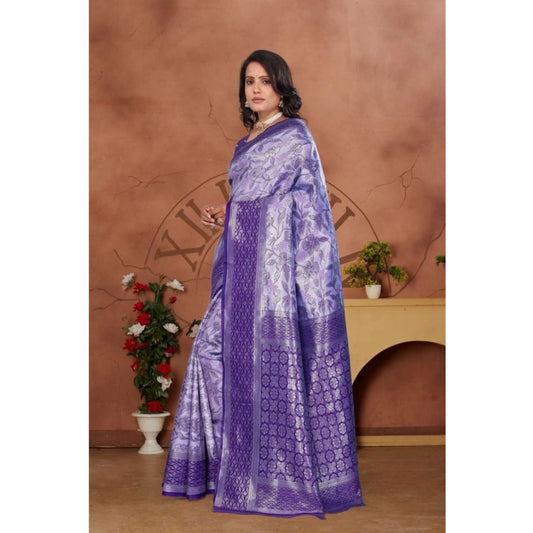 Purple Banarasi Silk Saree