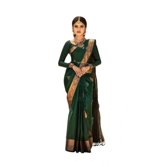 Green Lichi Silk Saree