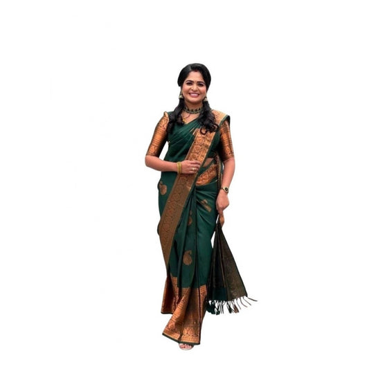 Green Lichi Silk Saree