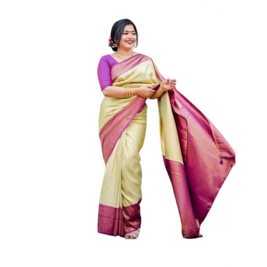 Light Green Lichi Silk Saree