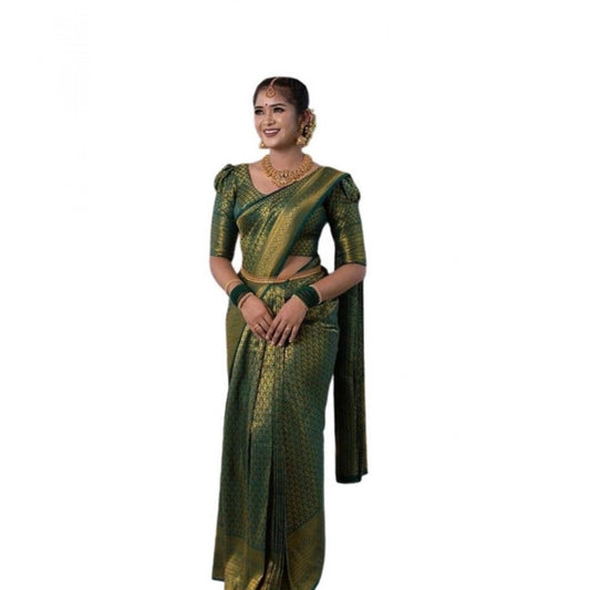 Green Lichi Silk Saree