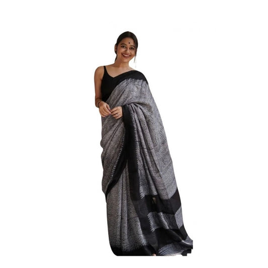 Black Lilan Printed Saree