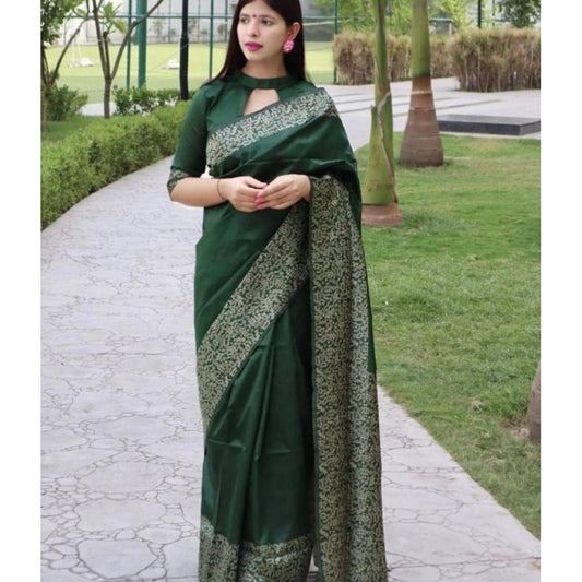 Green Lichi Silk Saree