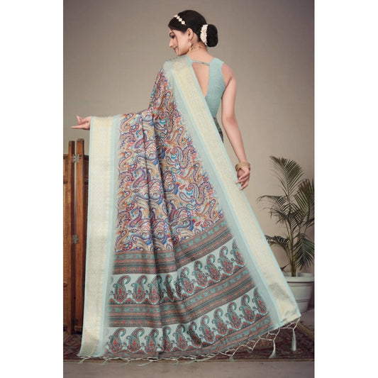 Multicolor Cotton Silk Saree